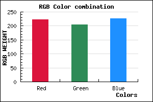 rgb background color #DFCDE3 mixer