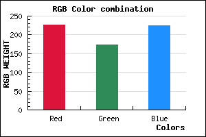 rgb background color #E3ADE0 mixer