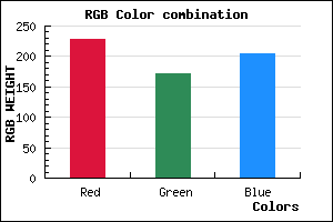 rgb background color #E5ABCD mixer