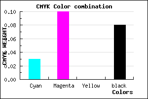 #E5D4EB color CMYK mixer