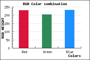rgb background color #E6CCE8 mixer