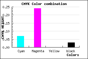 #E7BCF8 color CMYK mixer