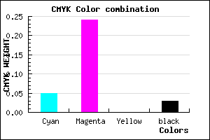 #EBBCF8 color CMYK mixer