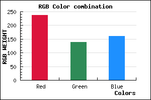 rgb background color #ED8AA1 mixer