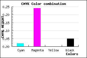 #EDB7F2 color CMYK mixer