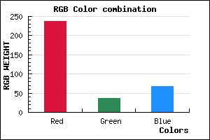rgb background color #ED2443 mixer