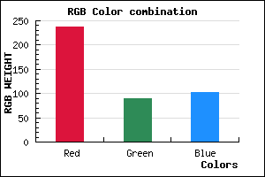 rgb background color #ED5A67 mixer