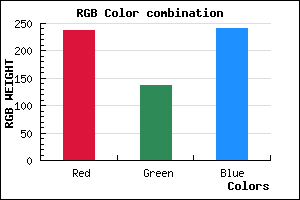 rgb background color #EE89F1 mixer
