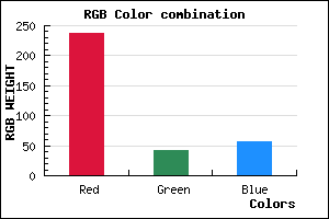 rgb background color #EE2A38 mixer