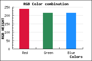 rgb background color #EFD8D8 mixer