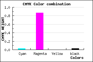 #EF21F7 color CMYK mixer
