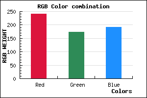 rgb background color #F1ADC0 mixer
