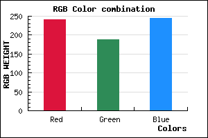 rgb background color #F1BCF4 mixer