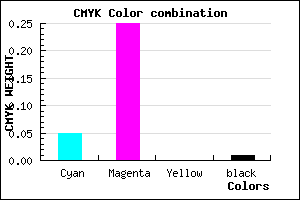 #F1BFFD color CMYK mixer