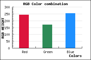 rgb background color #F3ABFD mixer