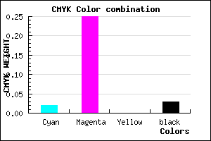 #F3B9F7 color CMYK mixer