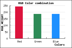 rgb background color #F3BBBB mixer
