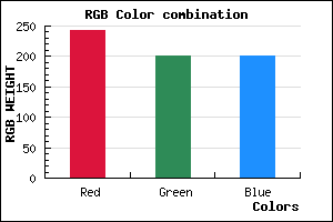 rgb background color #F3C9C9 mixer
