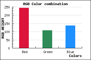 rgb background color #F46C89 mixer