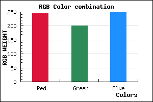 rgb background color #F4C8FA mixer