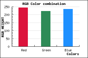 rgb background color #F4DEEC mixer