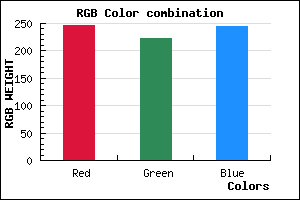 rgb background color #F6DEF5 mixer