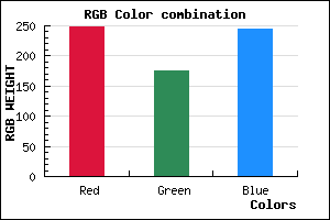 rgb background color #F9AFF4 mixer