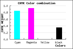 #190BA7 color CMYK mixer