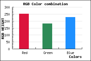rgb background color #FBB5E3 mixer
