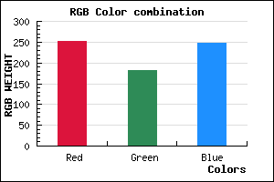 rgb background color #FBB5F7 mixer