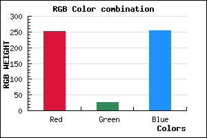 rgb background color #FB1AFE mixer