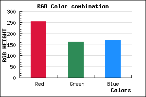 rgb background color #FEA2AA mixer