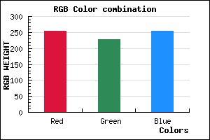 rgb background color #FEE3FF mixer