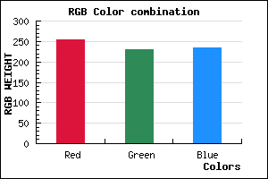 rgb background color #FEE7EB mixer