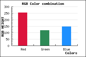 rgb background color #FF7792 mixer