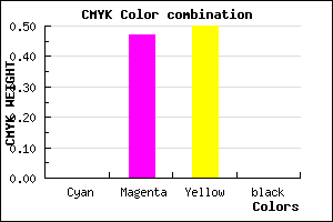 #FF887F color CMYK mixer