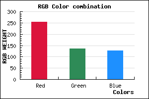 rgb background color #FF887F mixer
