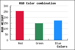 rgb background color #FF93AB mixer