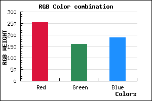 rgb background color #FFA0BC mixer