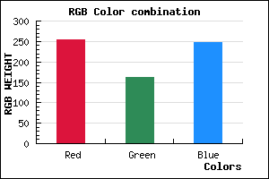 rgb background color #FFA3F8 mixer