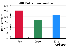 rgb background color #FFA6D6 mixer