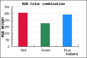 rgb background color #FFB0F1 mixer
