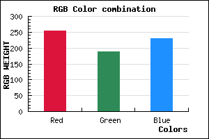 rgb background color #FFBCE7 mixer