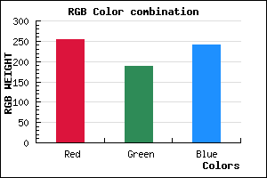 rgb background color #FFBDF1 mixer