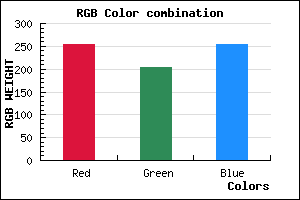 rgb background color #FFCBFD mixer