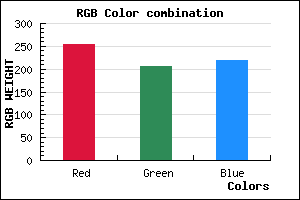 rgb background color #FFCDDB mixer