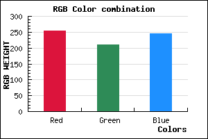 rgb background color #FFD2F6 mixer