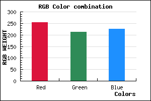 rgb background color #FFD5E2 mixer