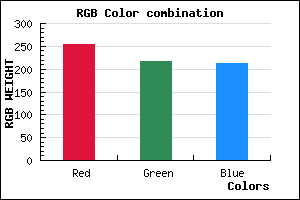 rgb background color #FFD8D5 mixer