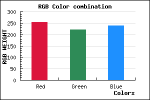 rgb background color #FFDDEF mixer